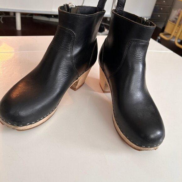 Black Swedish Hasbeens ‘Zip it Emy’ Ankle Boots with Zip Size 8.5 - Picture 9 of 11